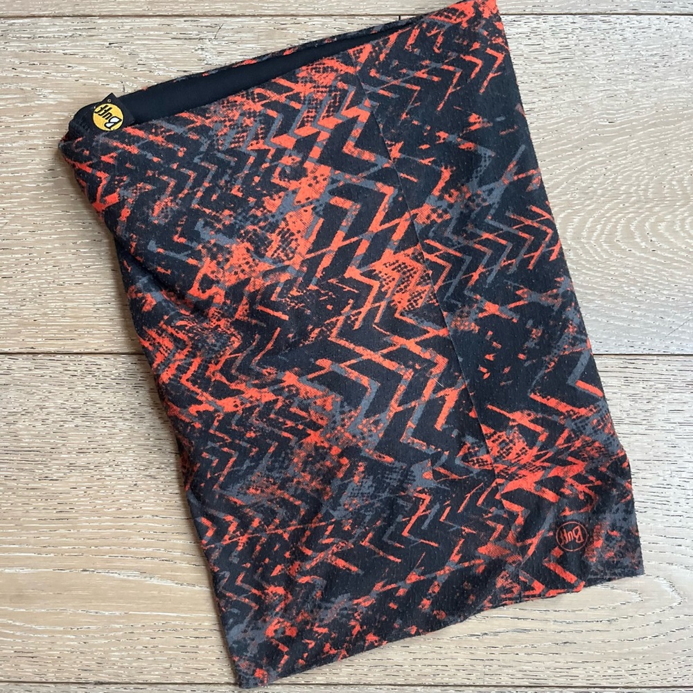 Buff Orange and Black Geometric Neckwear